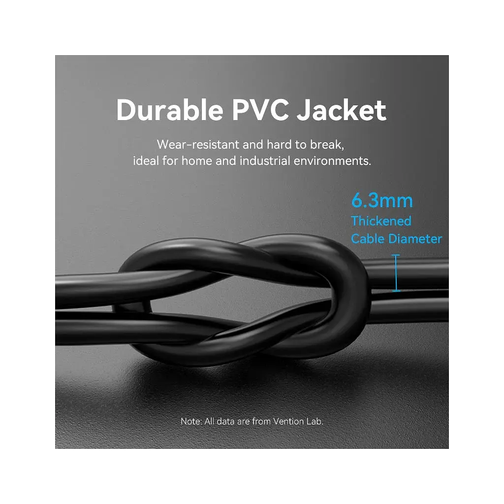 Патч-корд 8м, S/FTP cat 8 RJ-45 black Vention (IKABK) - фото 2