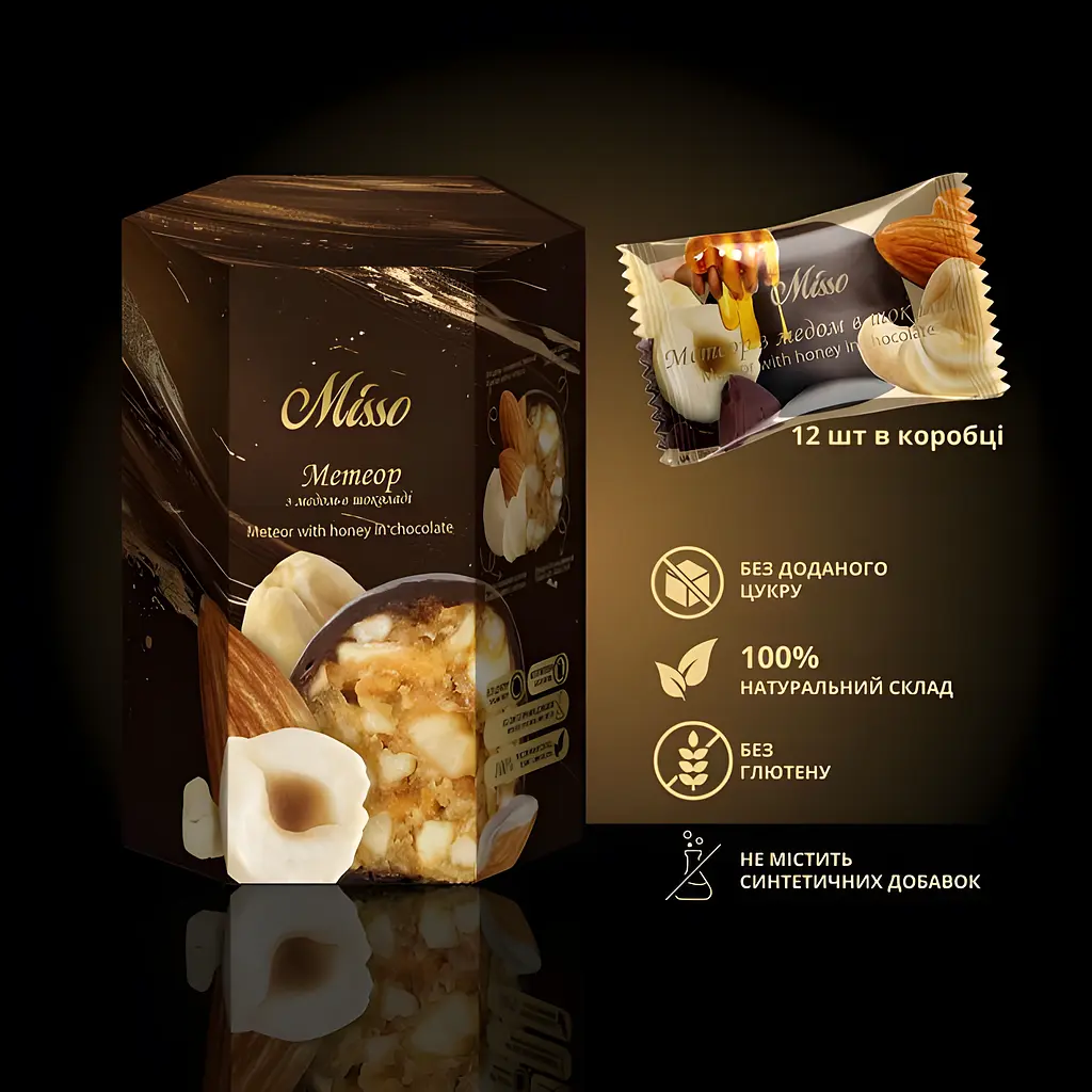 Конфеты Misso Метеор с медом в шоколаде 180 г - фото 3