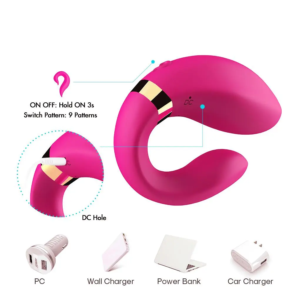 Вібратор для двох Crescent light pink Boss Series 52-00030 98671 - фото 4
