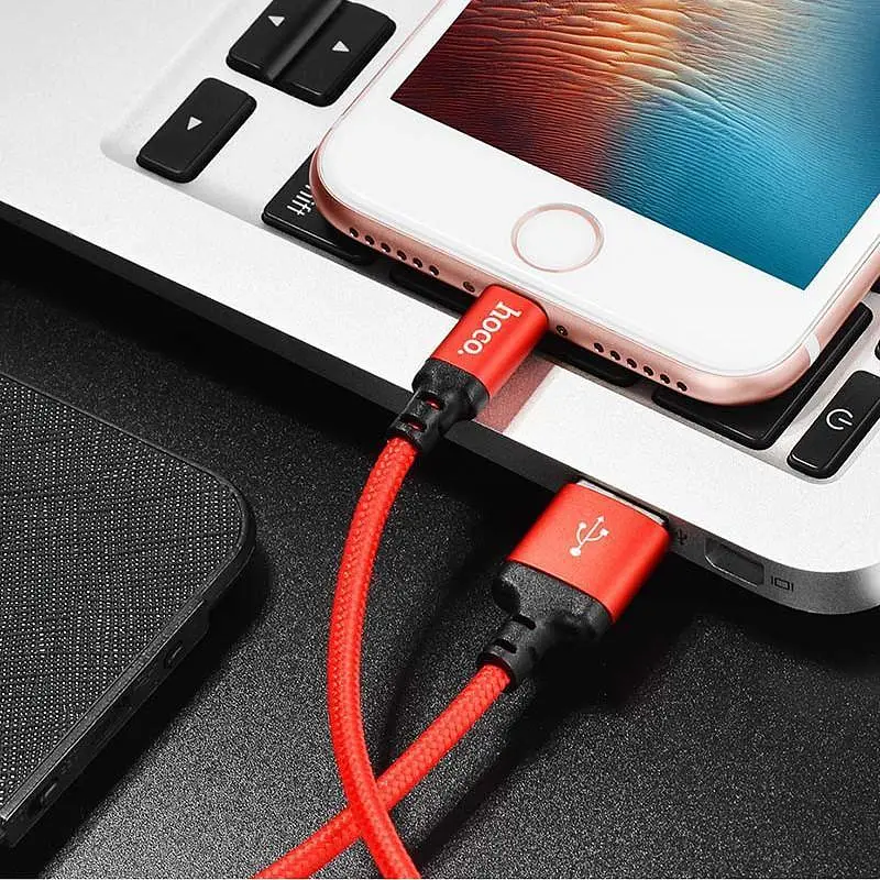 Кабель довжина 2 м Hoco X14 micro-USB швидке заряджання червоний - фото 4