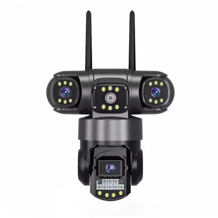Вулична поворотна SC-28-4G камера відеоспостереження на сим-карті V380PRO на три лінзи 12MP