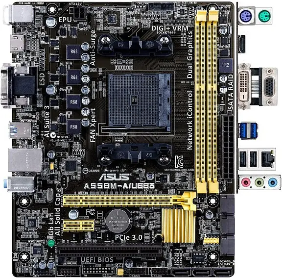 Материнська плата Asus A55M-A/USB3 Socket FM2+ (A55M-A/USB3) Б/В