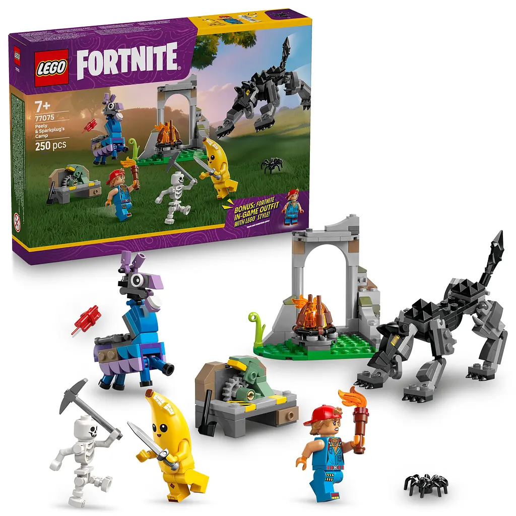 Конструктор LEGO Fortnite Лагерь Peely и Sparkplug 250 деталей (77075) - фото 4