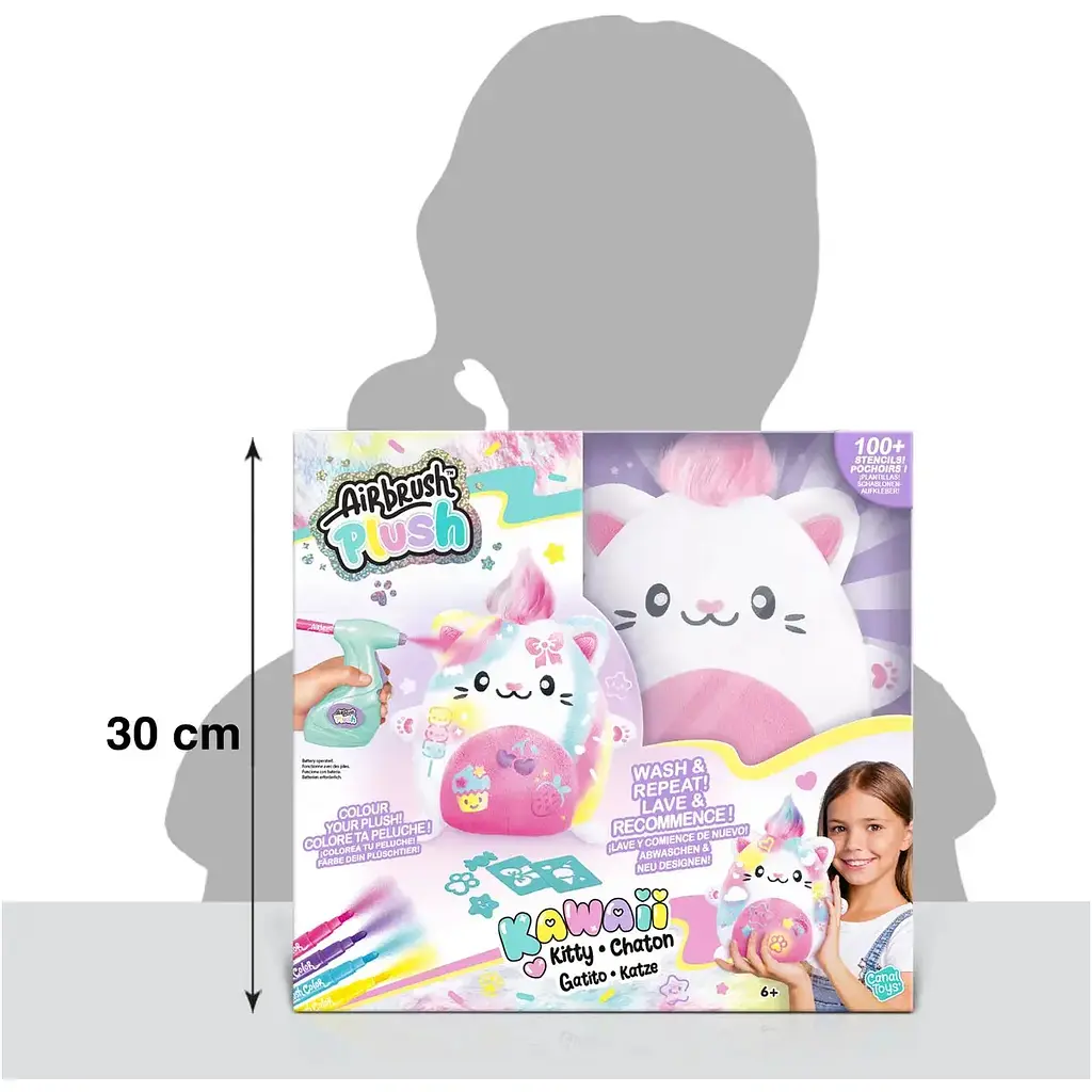 Набір для творчості Canal Toys Diy Airbrush Plush Kawaii Кошеня (AIR073) - фото 5