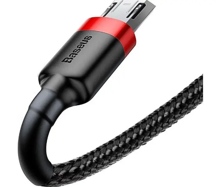 Кабель Baseus Cafule Cable USB for Micro 1.5A 2.0 м Red/Black (CAMKLF-C91) - фото 3