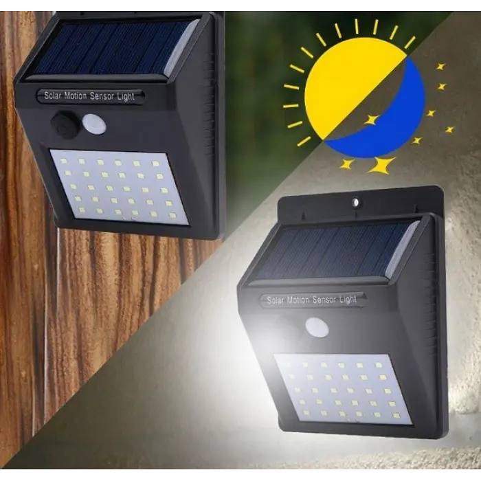 Світильник з датчиком руху Solar 609, 30 діодів, сонячна панель, захист IP65 - фото 2