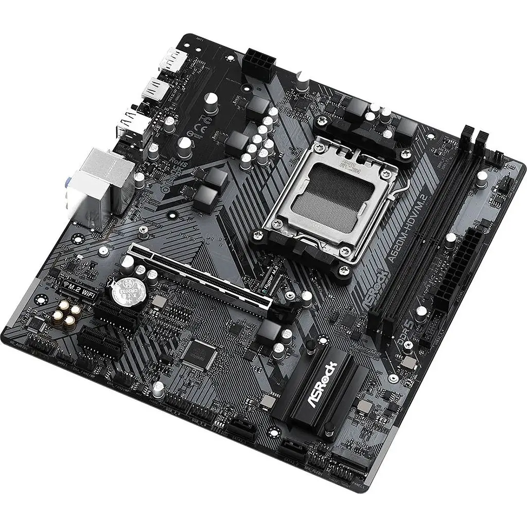 Материнська плата ASRock A620M-HDV/M.2 (AM5/A620, 2xDDR5, PCIex16, DP/HDMI, 2xSATAІІІ, 2xM.2, GLan, 8ch, mATX) - фото 3