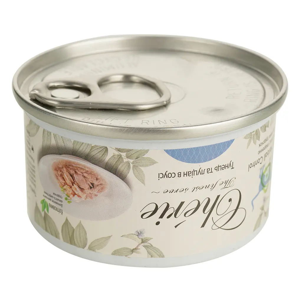 Влажный корм для кошек Cherie Hairball Control Tuna Topping Snapper in Gravi контроль образования комочков шерсти с кусочками тунца и луциана в соусе, 80 г - фото 3