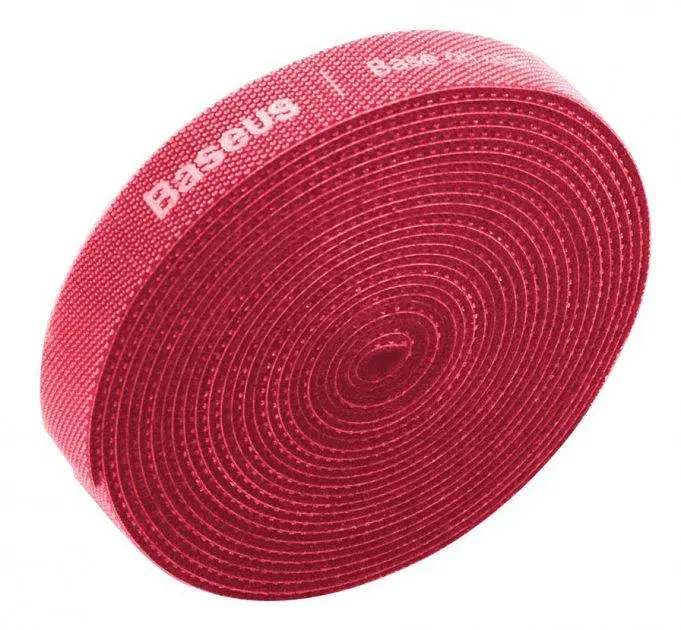 Кабельний органайзер Baseus Colourful Circle Velcro strap 3m червоний (ACMGT-F09)
