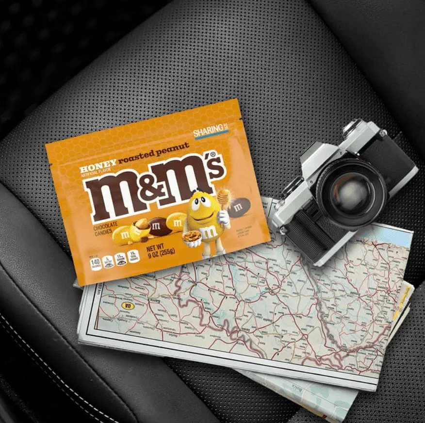 Драже M&M's Honey Roasted Peanut Chocolate Candy 255г - фото 6
