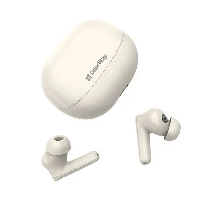 Навушники ColorWay Slim TWS-1 Earbuds Long Life Beige (CW-TWS1BE) - фото 8