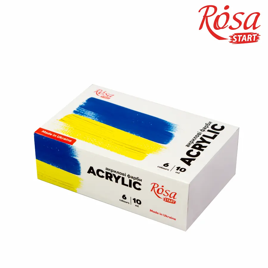Набір акрилових фарб Ukraine 6×10 мл ROSA Start (4823098531050)