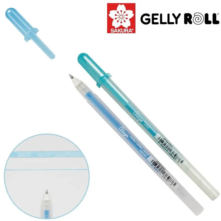 Ручка гелевая Sakura Glaze 3D-Roller Бирюзовый - фото 2
