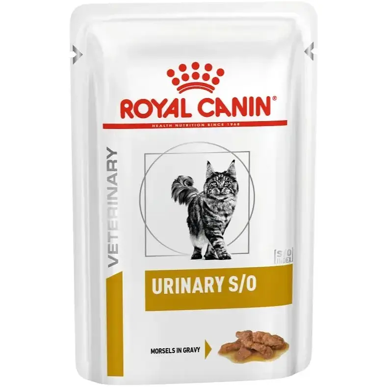 Лікувальний вологий корм для котів Royal Canin Urinary S/O Cat Pouches шматочки в соусі 85 г