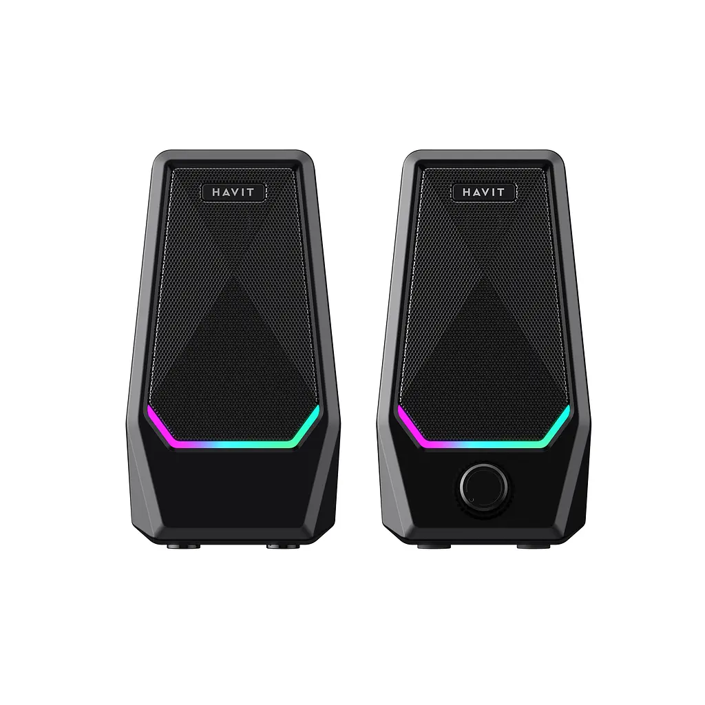 Стерео колонки HAVIT SK768 USB 10W RGB Black HAVIT (28644-000) - фото 2