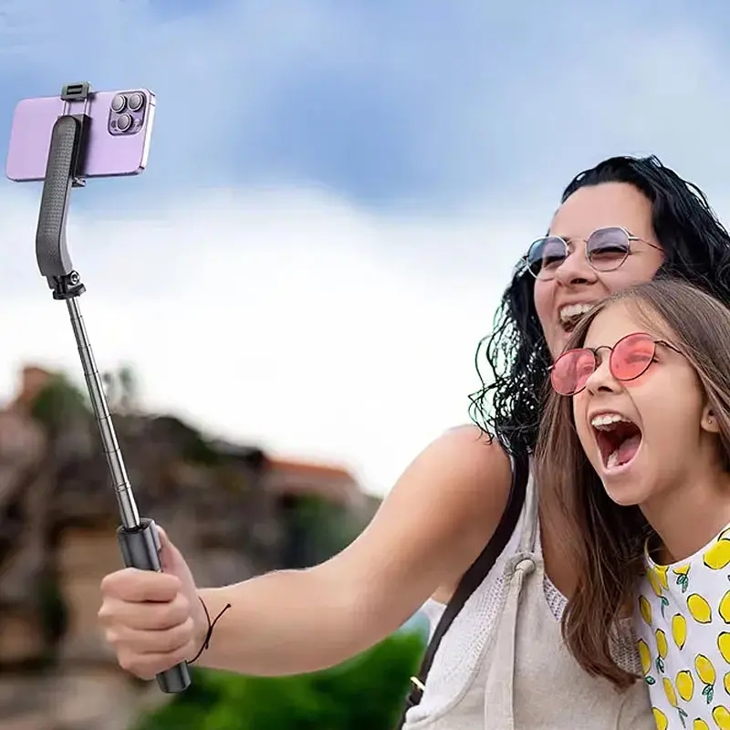 Монопод для селфі Hoco K20 з триногами + знімний BT пульт Black - фото 6