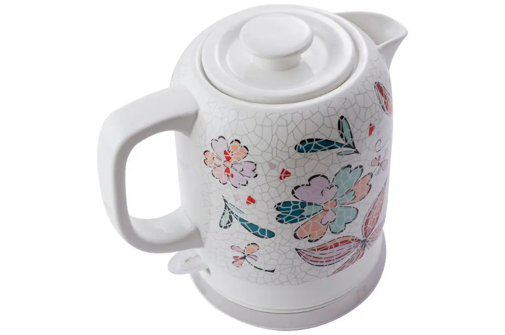 Электрочайник керамический Maestro MR-068-Flowers 1.5л 1500 Вт белый - фото 3