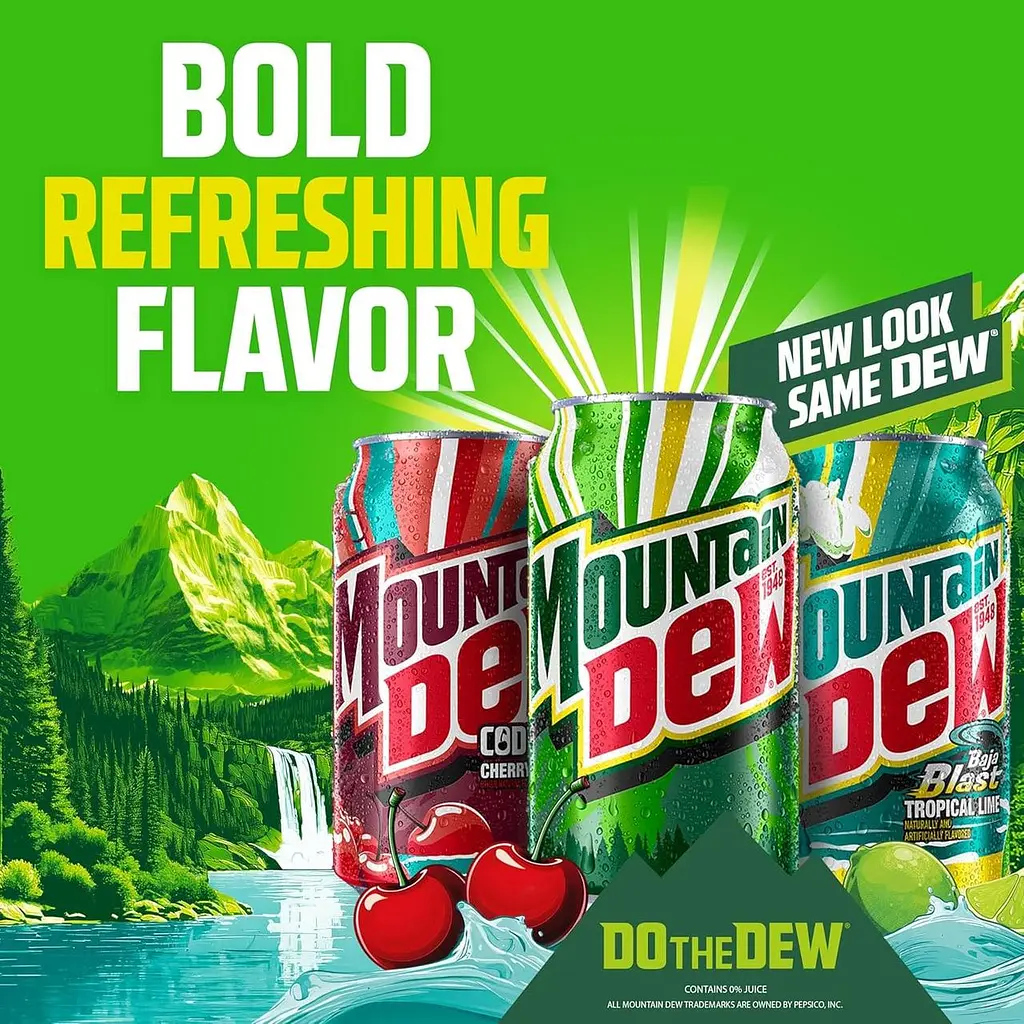 Газований напій Mountain Dew Zero Sugar Baja Blast 355 мл - фото 7