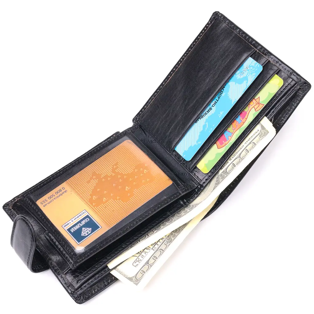 Чоловічий шкіряний гаманець ST Leather 11х9,5х2 см acs0024009 - фото 5