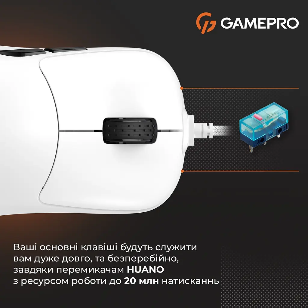 Миша GamePro ігрова біла (GM690W) - фото 6