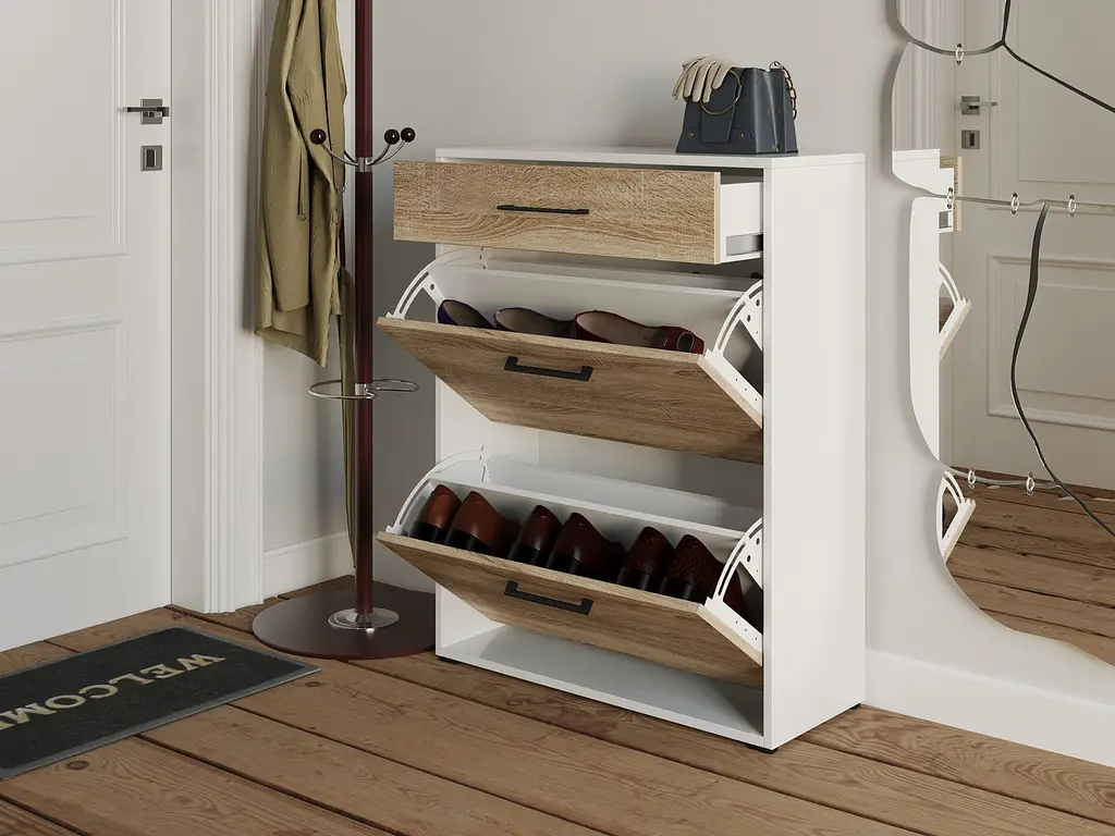 Полиця для взуття Flamecame на 3 шухляди з ДСП FT-7 - фото 10