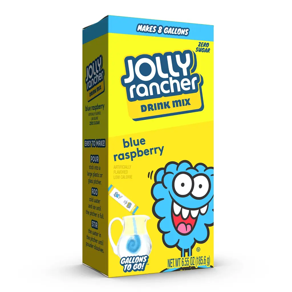 Порошковий напій Jolly Rancher Water Drink Mix Blue Raspberry 6 стіків - фото 3