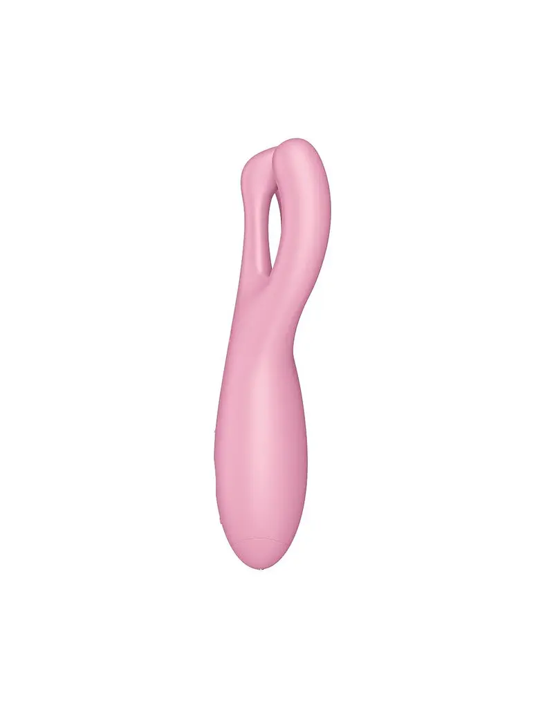 Кліторальний смарт-вібратор Satisfyer Threesome 4 Pink з трьома пальчиками - фото 3