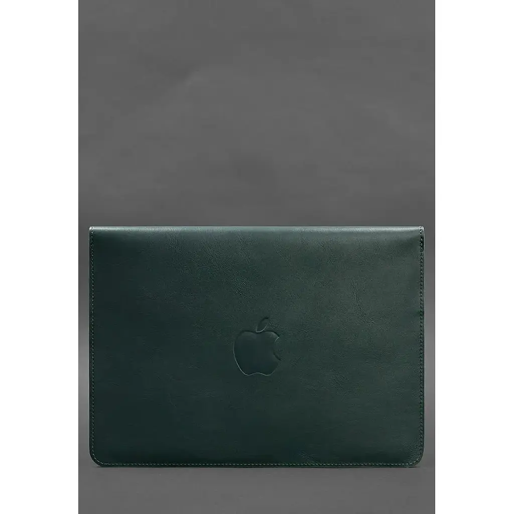 Шкіряний чохол-конверт BlankNote на магнітах для MacBook 16 дюймів Зелений - фото 2