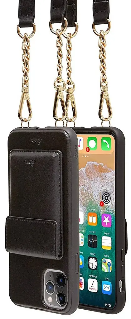 Чохол шкіряний протиударний з відділенням для карток Sonix Leather Crossbody Wallet для iPhone 11 Pro Max/XS Max Black - фото 10