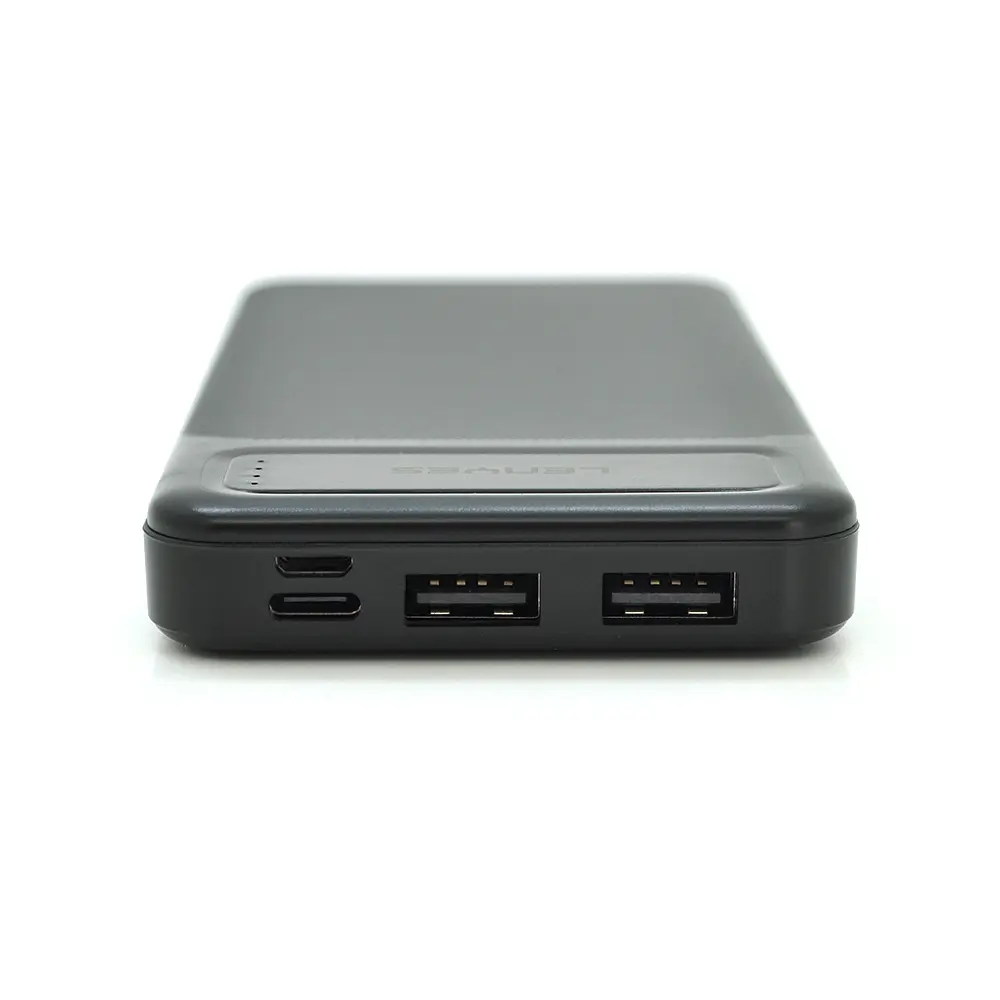 Зовнішній акумулятор Power bank 10000 mAh Lenyes PX162 компактний універсальний на 2 входи Чорний - фото 4