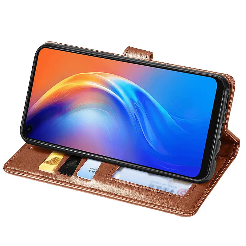 Шкіряний чохол-книжка GETMAN Gallant (PU) для TECNO Spark 10 Pro Коричневий - фото 2