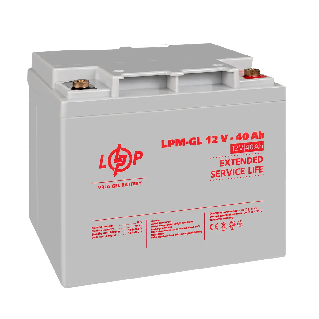 Акумулятор гелевий LPM-GL 12V - 40 Ah - фото 4