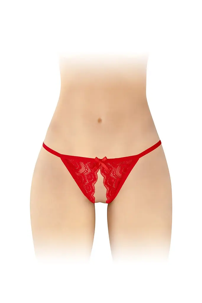 Трусики с открытым доступом Fashion Secret Zoe, One Size красные - фото 2