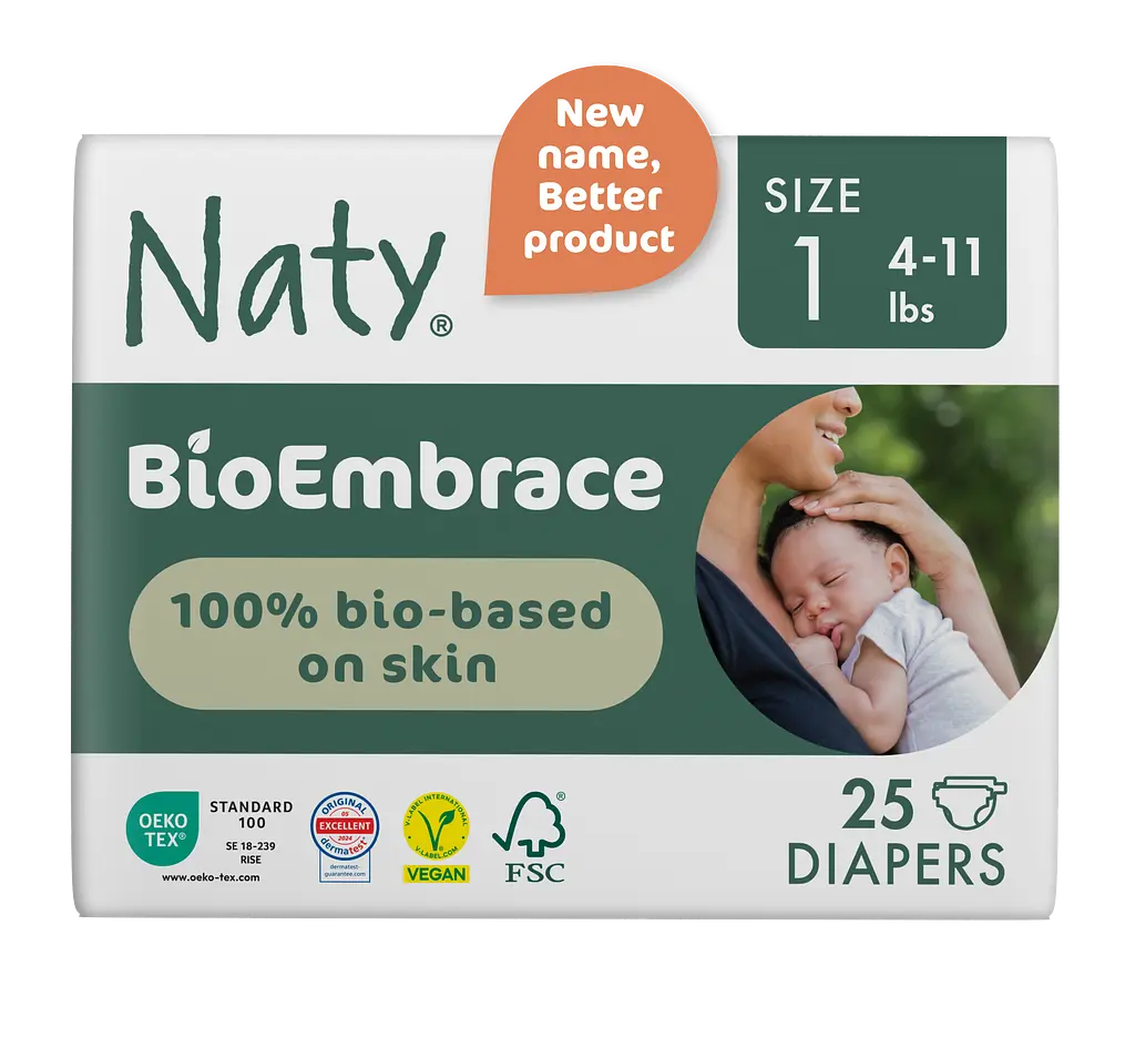 Одноразовые детские подгузники BioEmbrace размер 1,2-5 кг. 25 шт NATY - фото 2