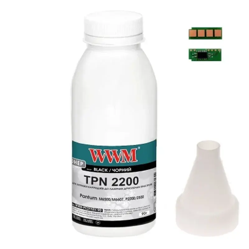 Тонер Pantum M6500/M6607, P2200/2500, 90г Black, chip WWM (TC-PC-211RB-WWM) - фото 2