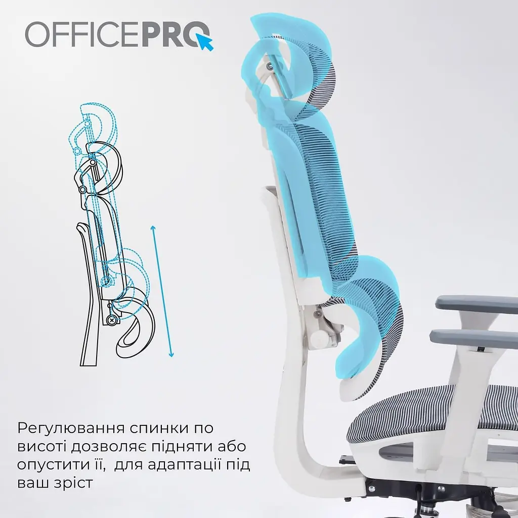 Офісне крісло OfficePro Skyline OC750-W-DG-DG (OC750-W-DG-DG) - фото 11