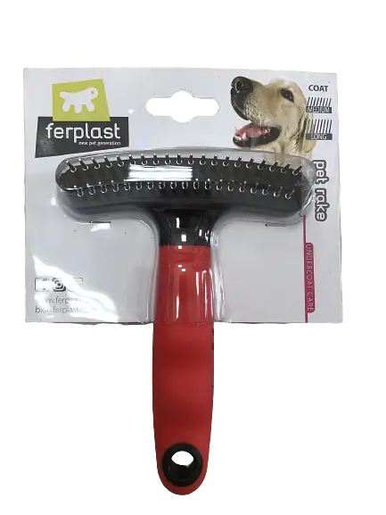Гребінь-граблі для собак Ferplast GRO 5850 з дворядними зубами, що обертаються 11x15.5 см 85850899 - фото 2