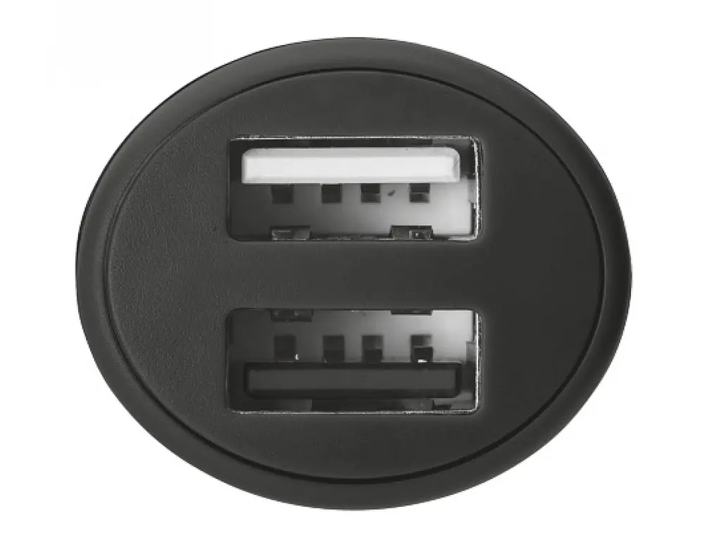 Автомобильное зарядное устройство Trust 20W Car Charger with 2 USB port Black (20572) - фото 2