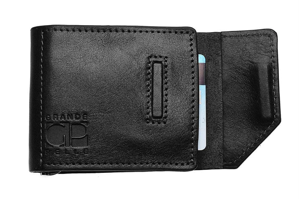 Зажим для денег глянец, черный Grande Pelle acs0032189 - фото 3