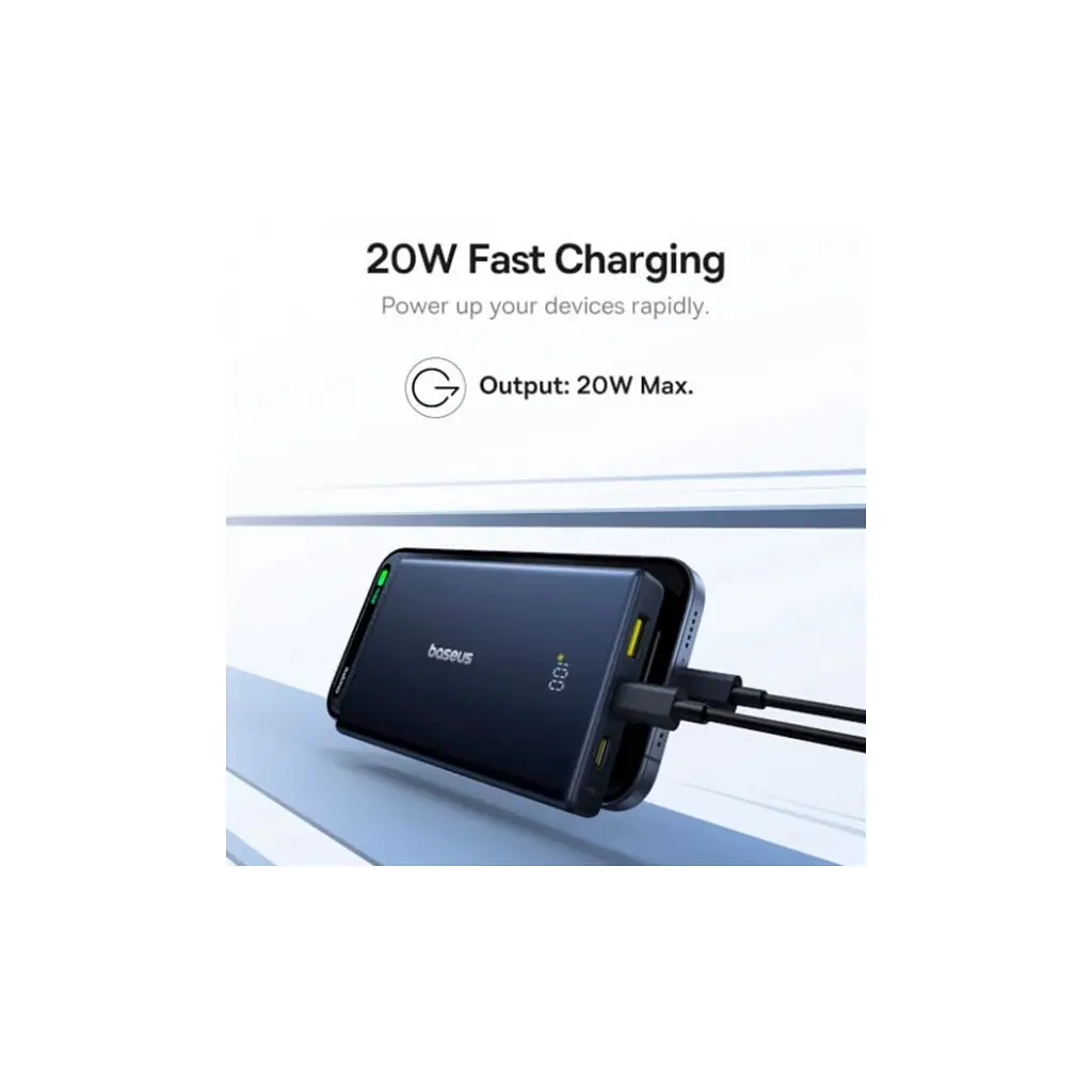 Батарея універсальна Baseus 10000mAh PicoGo 20W PD, QC, USB-A, 2*USB-C, Black (P10076801123-00) - фото 7