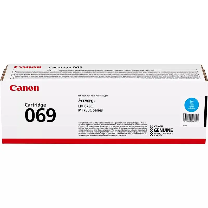 Картридж Canon 069 MF752Cdw/MF754Cdw/LBP673Cdw Cyan (5093C002) - фото 2