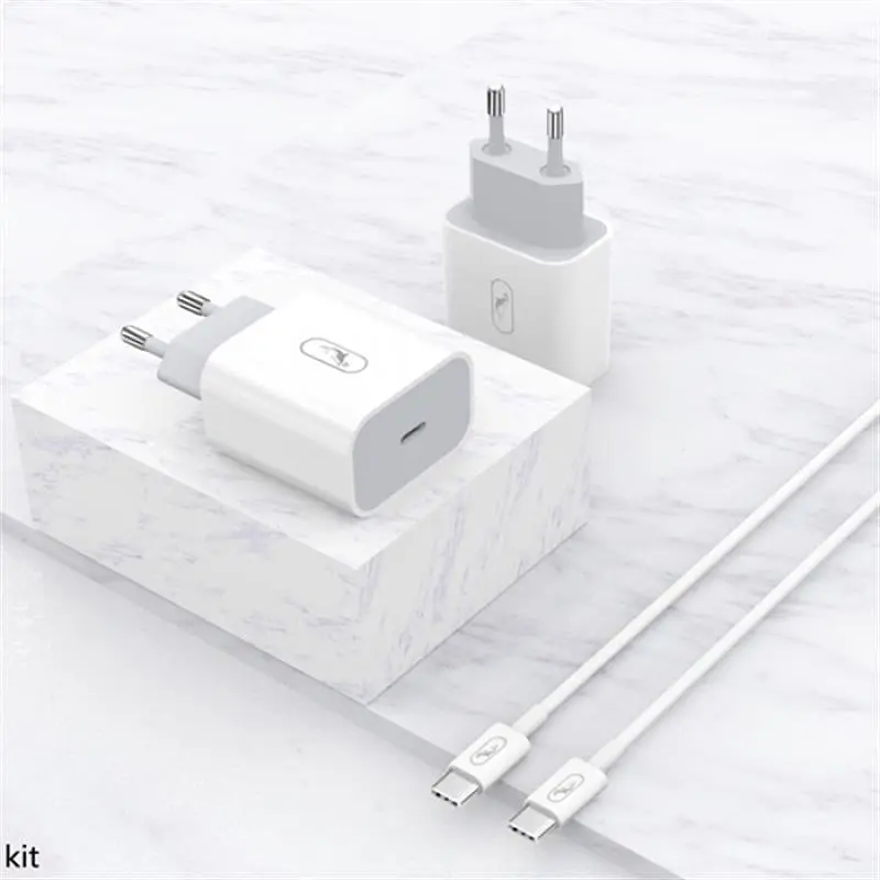 Зарядний пристрій SkyDolphin SC18EL PD2.0 (1USB-С, 3A) Білий (MZP-000156) + кабель Lightning - фото 2