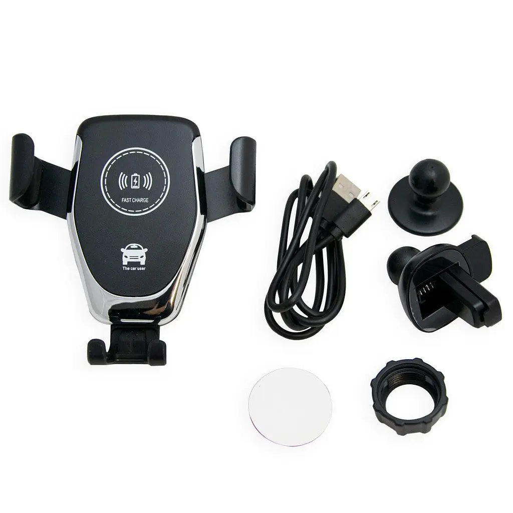 Тримач для телефона в авто "Wireless Car Mount Charger" 10W Чорний, бездротова зарядка в машину - фото 2