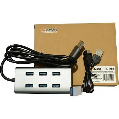 Концентратор Maiwo USB 3.0 Type-A / Type-C to 7х USB3.0 (KH700) - фото 2