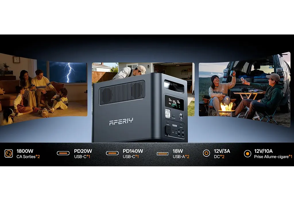 Портативна зарядна станція AFERIY Nomad AFP180 PPS 1800W 1024Wh LiFePO4 MPPT 500W - фото 12