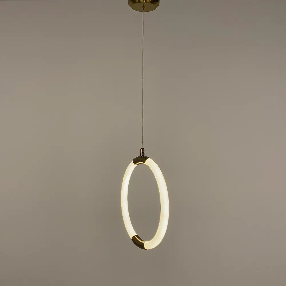 Дизайнерський латунний підвіс круг з гнучкою LED стрічкою Line.F Mj 60/1 - фото 4