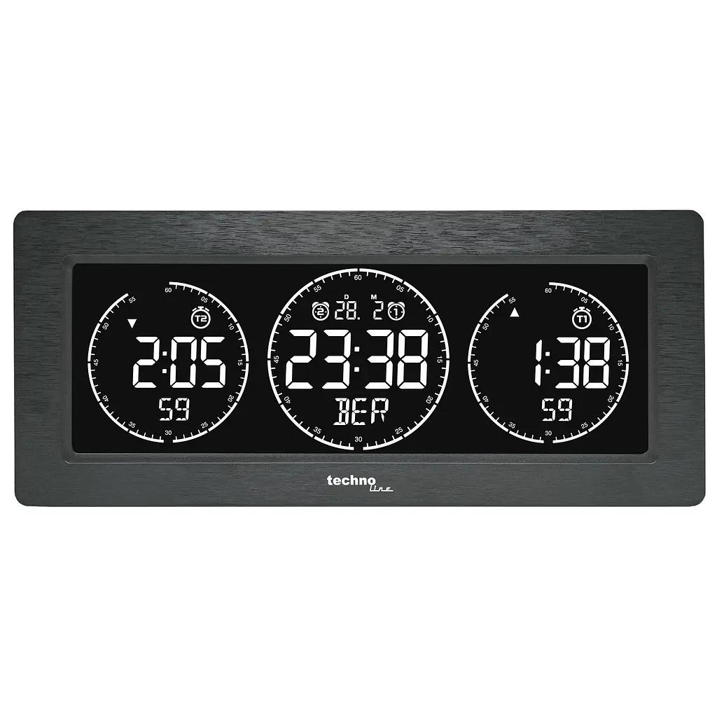 Годинник настільний Technoline WT458 Black (WT458), Чорний - фото 6