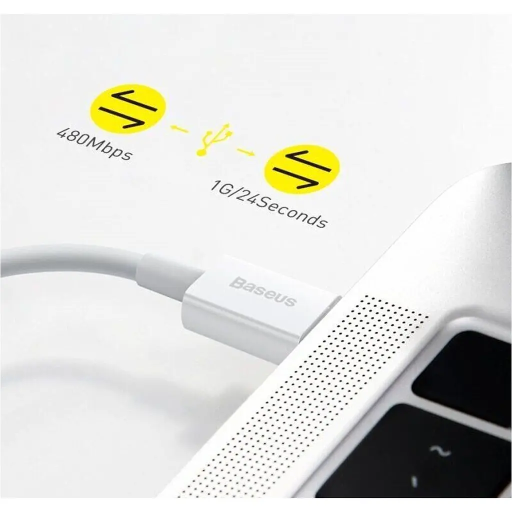 Кабель Baseus Superior Series USB-C to Lightning 20W 0.25m White (CATLYS-02) [111359] - фото 8