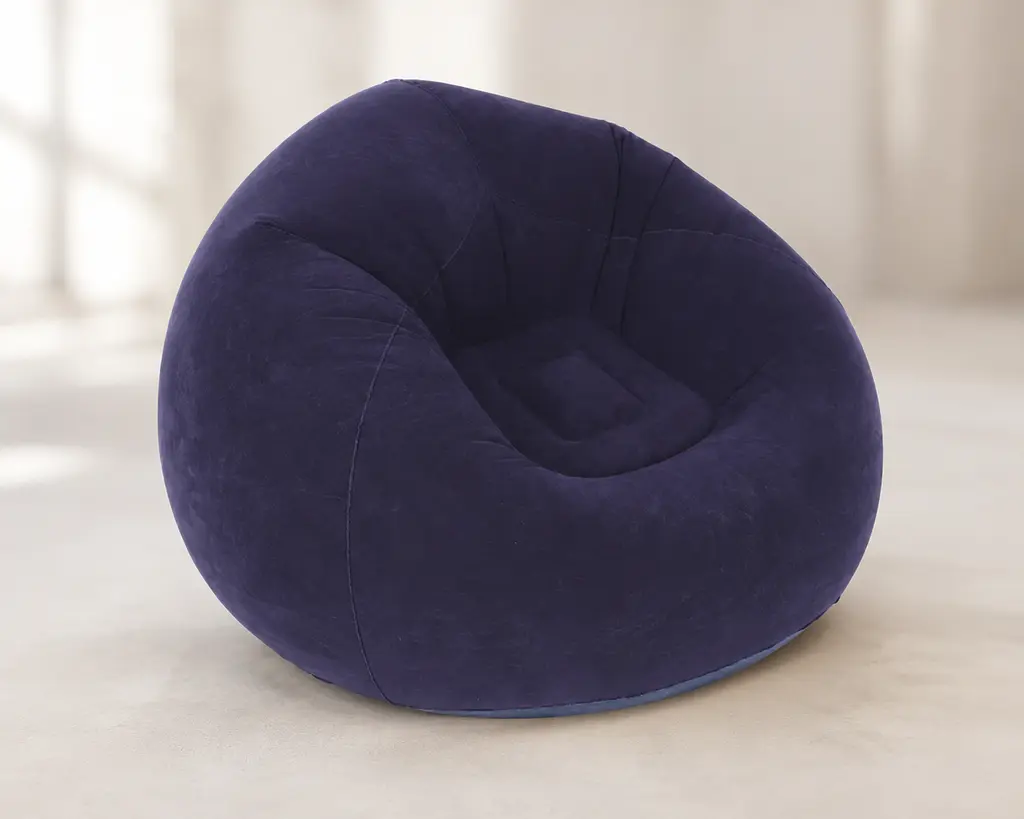 Надувне крісло-пуф Inflatable Sofa / Надувне крісло-мішок 110×110×85 см Фіолетове