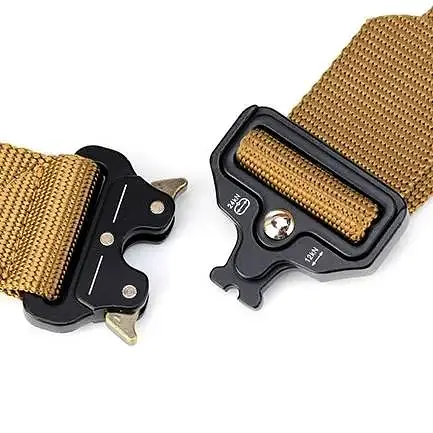 Ремень тактический военный Assault Belt с пряжкой Кобра койот - фото 3